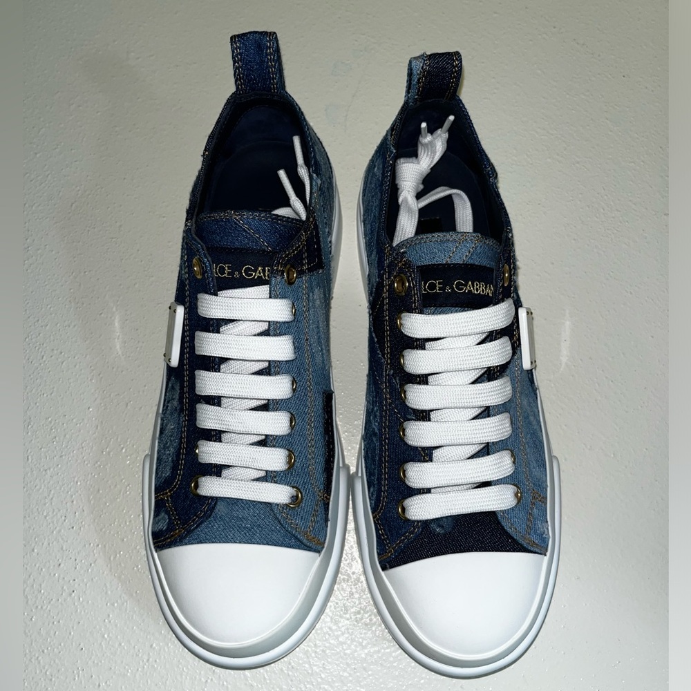 Dolce&Gabbana Patchwork Denim Sneakers